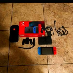 Nintendo switch and 5 games